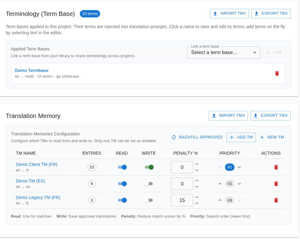 Translation memory browser
